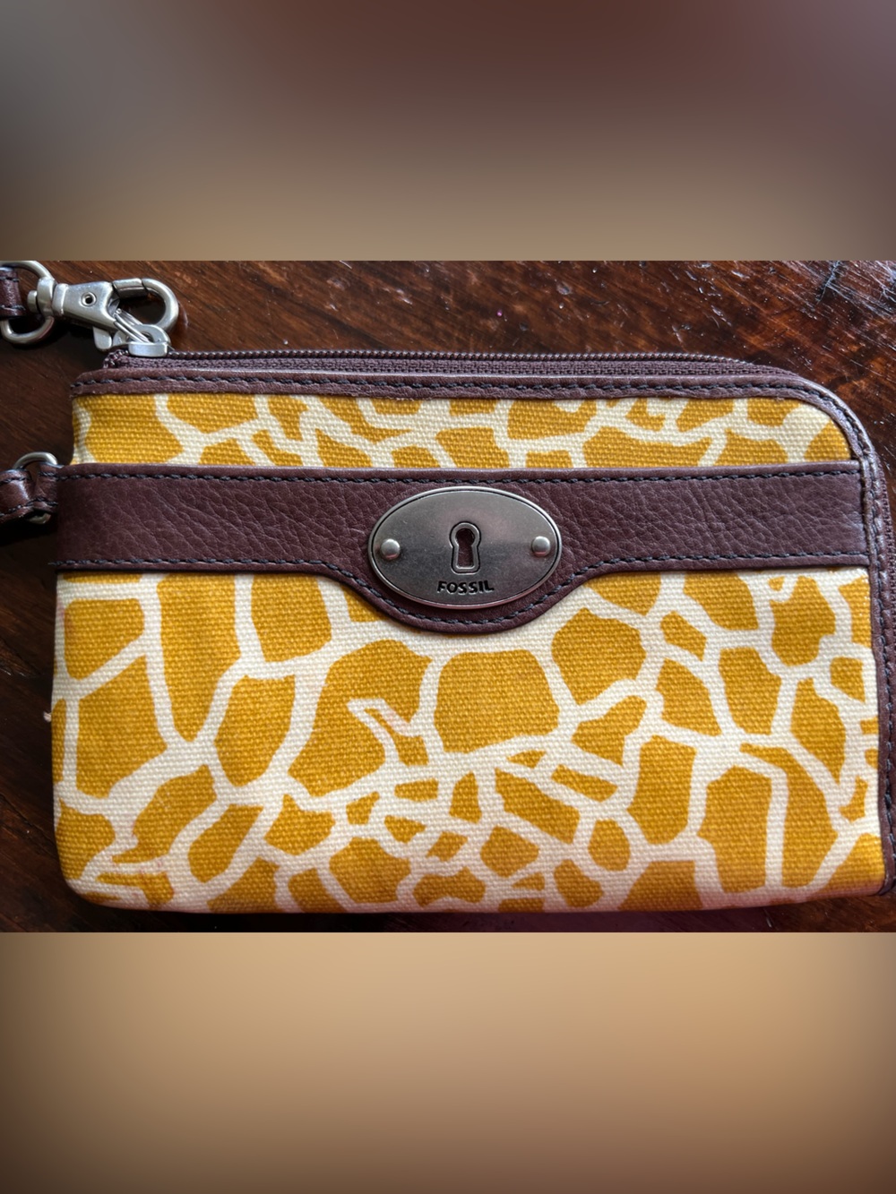 FOSSIL | Vintage Giraffe Print “Key-Per” Wristlet Wallet
